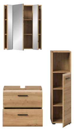 Badmbel Set 3-teilig Cover in Artisan Eiche Badkombination 105 x 185 cm