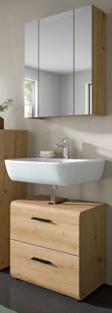 Badmbel Set 2-teilig Cover in Artisan Eiche Badkombination 60 x 185 cm