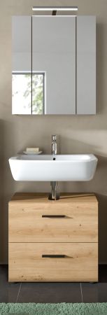 Badmbel Set 2-teilig Cover in Artisan Eiche Badkombination 60 x 185 cm