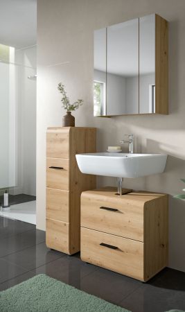 Badmbel Set 2-teilig Cover in Artisan Eiche Badkombination 60 x 185 cm