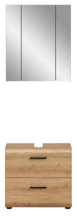 Badmbel Set 2-teilig Cover in Artisan Eiche Badkombination 60 x 185 cm