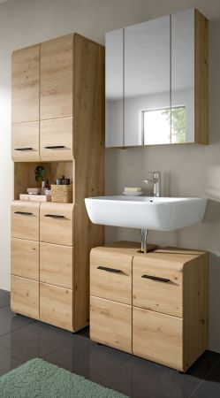 Badmbel Set 3-teilig Cover in Artisan Eiche Badkombination 135 x 185 cm