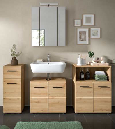 Badmbel Set 4-teilig Cover in Artisan Eiche Badkombination 180 x 185 cm