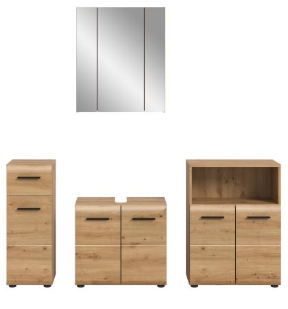 Badmbel Set 4-teilig Cover in Artisan Eiche Badkombination 180 x 185 cm
