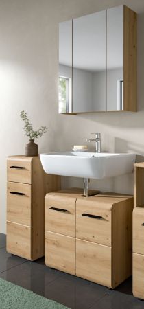 Badmbel Set 3-teilig Cover in Artisan Eiche Badkombination 105 x 185 cm