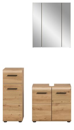 Badmbel Set 3-teilig Cover in Artisan Eiche Badkombination 105 x 185 cm