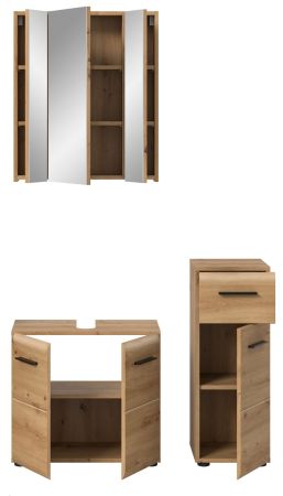 Badmbel Set 3-teilig Cover in Artisan Eiche Badkombination 105 x 185 cm