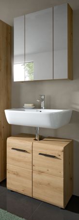 Badmbel Set 2-teilig Cover in Artisan Eiche Badkombination 60 x 185 cm