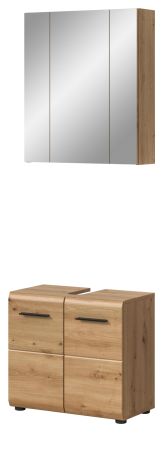 Badmbel Set 2-teilig Cover in Artisan Eiche Badkombination 60 x 185 cm