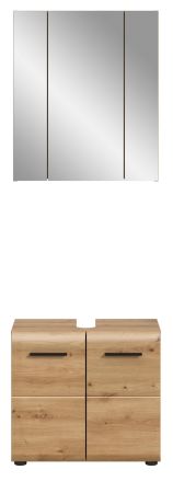 Badmbel Set 2-teilig Cover in Artisan Eiche Badkombination 60 x 185 cm