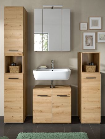 Badmbel Set 4-teilig Cover in Artisan Eiche Badkombination 150 x 185 cm