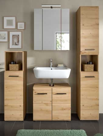 Badmbel Set 4-teilig Cover in Artisan Eiche Badkombination 150 x 185 cm