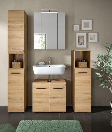 Badmbel Set 4-teilig Cover in Artisan Eiche Badkombination 150 x 185 cm