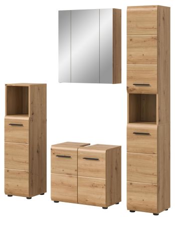 Badmbel Set 4-teilig Cover in Artisan Eiche Badkombination 150 x 185 cm