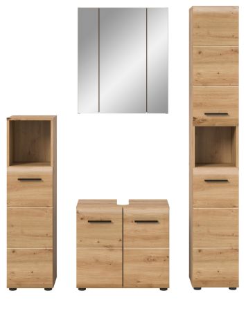 Badmbel Set 4-teilig Cover in Artisan Eiche Badkombination 150 x 185 cm