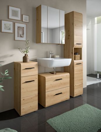 Badmbel Set 4-teilig Cover in Artisan Eiche Badkombination 150 x 185 cm