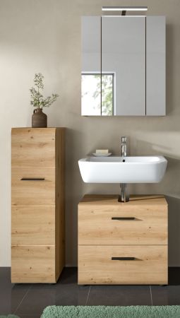 Badmbel Set 3-teilig Cover in Artisan Eiche Badkombination 105 x 185 cm