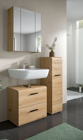 Badmbel Set 3-teilig Cover in Artisan Eiche Badkombination 105 x 185 cm