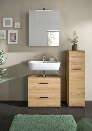 Badmbel Set 3-teilig Cover in Artisan Eiche Badkombination 105 x 185 cm