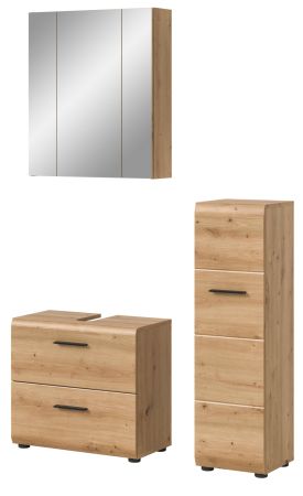 Badmbel Set 3-teilig Cover in Artisan Eiche Badkombination 105 x 185 cm