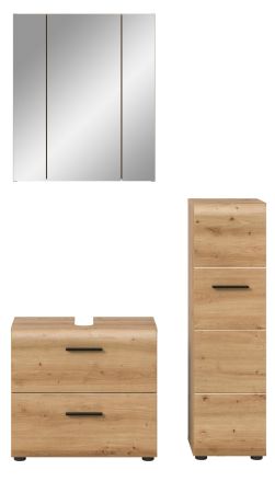 Badmbel Set 3-teilig Cover in Artisan Eiche Badkombination 105 x 185 cm
