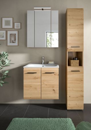 Badmbel Set 3-teilig Cover in Artisan Eiche Badkombination 105 x 185 cm