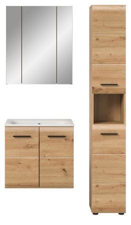 Badmbel Set 3-teilig Cover in Artisan Eiche Badkombination 105 x 185 cm