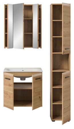 Badmbel Set 3-teilig Cover in Artisan Eiche Badkombination 105 x 185 cm