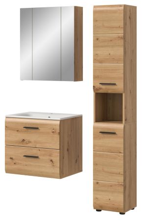 Badmbel Set 3-teilig Cover in Artisan Eiche Badkombination 105 x 185 cm