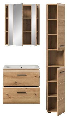 Badmbel Set 3-teilig Cover in Artisan Eiche Badkombination 105 x 185 cm