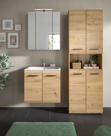 Badmbel Set 3-teilig Cover in Artisan Eiche Badkombination 135 x 185 cm