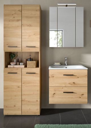 Badmbel Set 3-teilig Cover in Artisan Eiche Badkombination 135 x 185 cm