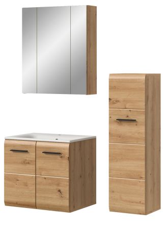 Badmbel Set 3-teilig Cover in Artisan Eiche Badkombination 105 x 185 cm