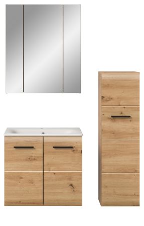 Badmbel Set 3-teilig Cover in Artisan Eiche Badkombination 105 x 185 cm