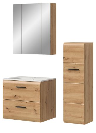 Badmbel Set 3-teilig Cover in Artisan Eiche Badkombination 105 x 185 cm