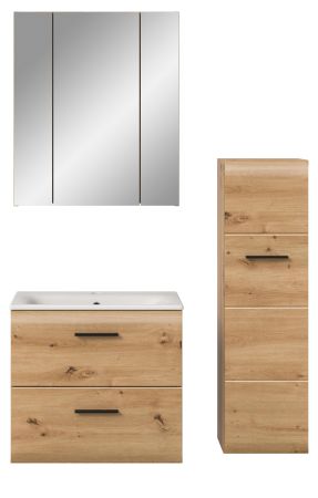 Badmbel Set 3-teilig Cover in Artisan Eiche Badkombination 105 x 185 cm