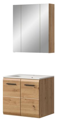 Badmbel Set 2-teilig Cover in Artisan Eiche Badkombination 60 x 185 cm