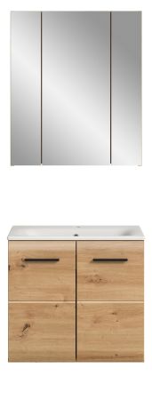 Badmbel Set 2-teilig Cover in Artisan Eiche Badkombination 60 x 185 cm