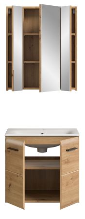 Badmbel Set 2-teilig Cover in Artisan Eiche Badkombination 60 x 185 cm