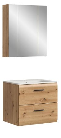 Badmbel Set 2-teilig Cover in Artisan Eiche Badkombination 60 x 185 cm