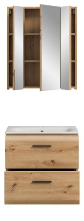 Badmbel Set 2-teilig Cover in Artisan Eiche Badkombination 60 x 185 cm