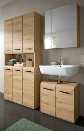 Badmbel Set 3-teilig Cover in Artisan Eiche Badkombination 165 x 185 cm