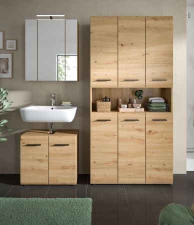 Badmbel Set 3-teilig Cover in Artisan Eiche Badkombination 165 x 185 cm