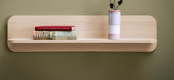 Wandboard Elverum in Eiche natur Wandregal skandinavisch 90 cm