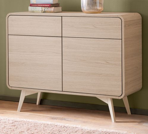 Sideboard Elverum in Eiche natur Kommode skandinavisch 108 x 84 cm, mit Push-to-Open