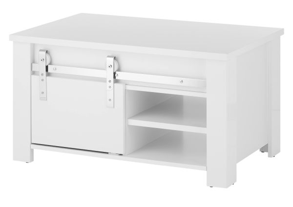 Couchtisch Miami in wei� Hochglanz Beistelltisch 93 x 60 cm