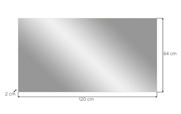 Garderobenspiegel Janko in Evoke Eiche Wandspiegel 120 x 64 cm