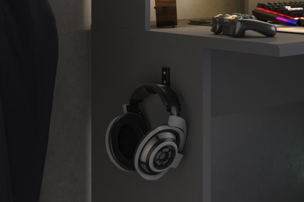 Gamingtisch Work in grau Gamer Schreibtisch inkl. LED mit Farbwechsel