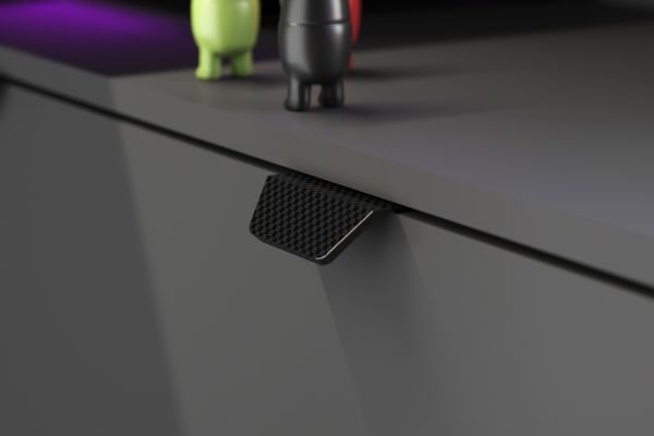 Gamingtisch Work in grau Gamer Schreibtisch inkl. LED mit Farbwechsel