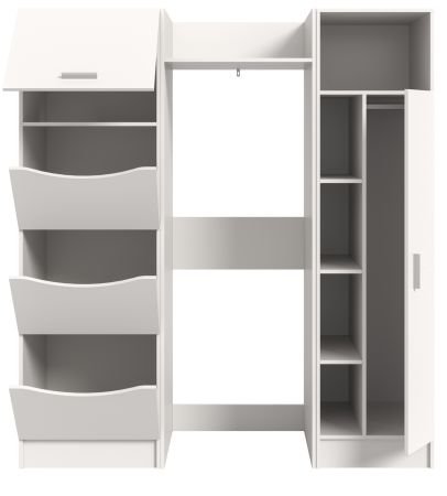 Waschmaschinenschrank Flexy in wei� Set 3-teilig 176 x 196 cm